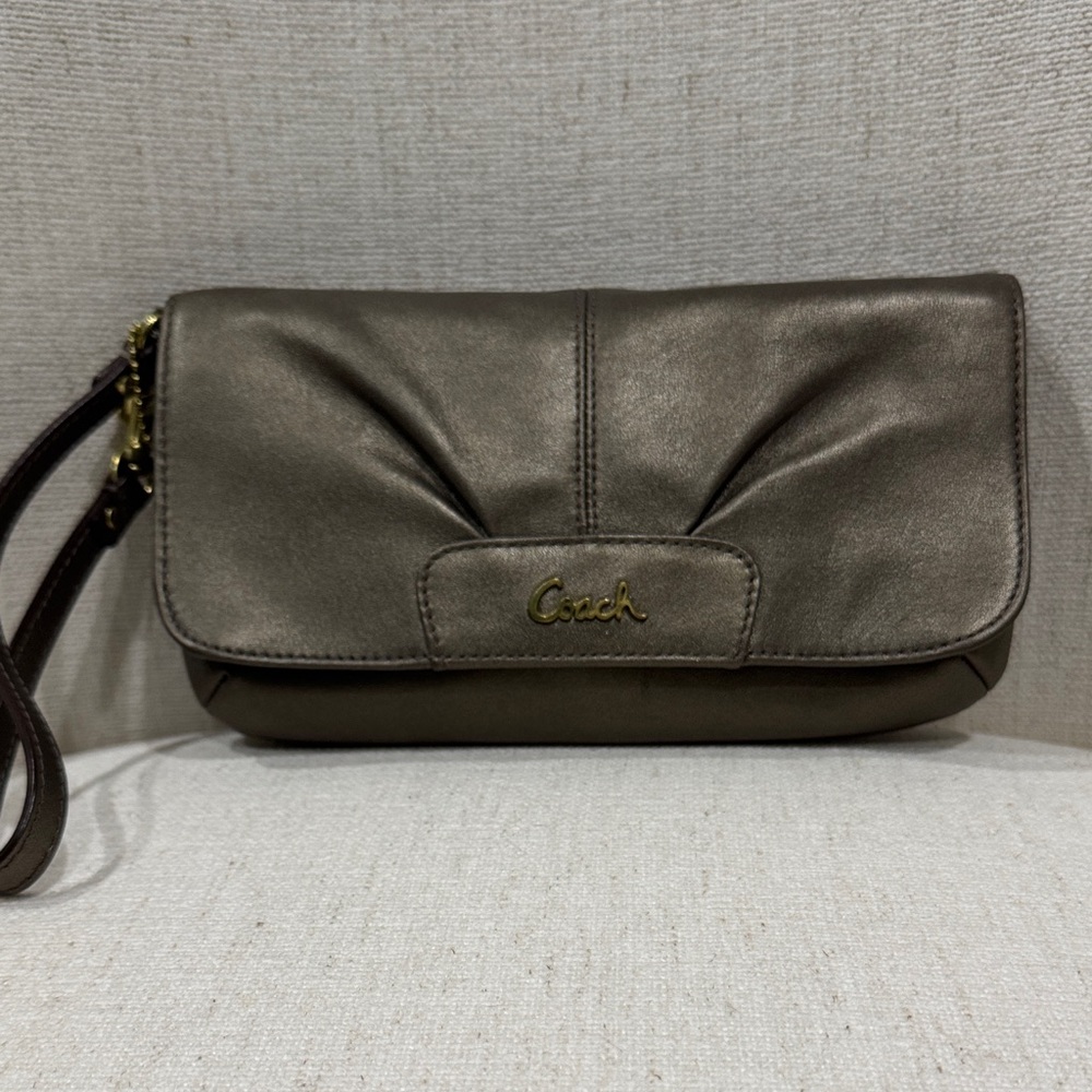 Coach Shimmering Bronze Wristlet